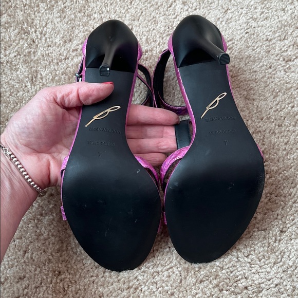 Brian Atwood Pink Metallic Heels - Picture 7 of 9